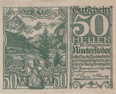 50 HELLER 1920 Stadt HINTERSTODER Oberösterreich Österreich Notgeld #PD625 - Lokale Ausgaben