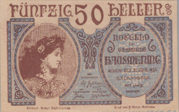 50 HELLER 1920 Stadt HAUSMENING Niedrigeren Österreich Notgeld Papiergeld Banknote #PG862 - [11] Lokale Uitgaven