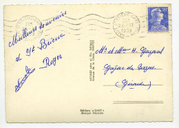 Cpsm De St-Brieux-Gare Pour Gajac De Bazas - Timbre 20f Marianne De Muller 1959 - Used Stamps