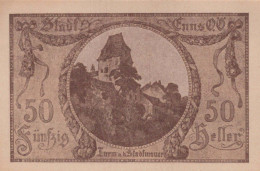 50 HELLER 1920 Stadt ENNS Oberösterreich Österreich Notgeld Papiergeld Banknote #PG538 - [11] Lokale Uitgaven