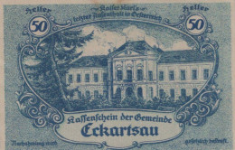 50 HELLER 1920 Stadt ECKARTSAU Niedrigeren Österreich Notgeld Banknote #PI341 - [11] Lokale Uitgaven