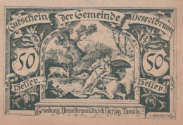 50 HELLER 1920 Stadt DESSELBRUNN Oberösterreich Österreich Notgeld #PI245 - [11] Lokale Uitgaven
