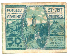 50 Heller 1920 ST. VEIT Österreich UNC Notgeld Papiergeld Banknote #P10339 - [11] Emissions Locales