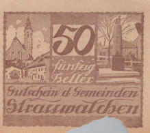 50 HELLER 1920 Stadt STRASSWALCHEN Salzburg Österreich Notgeld Banknote #PE869 - [11] Lokale Uitgaven