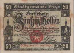 50 HELLER 1920 Stadt STEYR Oberösterreich Österreich Notgeld Banknote #PE764 - [11] Lokale Uitgaven
