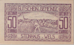 50 HELLER 1920 Stadt STEINHAUS BEI WELS Oberösterreich Österreich Notgeld #PJ248 - [11] Emissions Locales