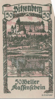50 HELLER 1920 Stadt SITZENBERG Niedrigeren Österreich UNC Österreich Notgeld #PH027 - [11] Lokale Uitgaven