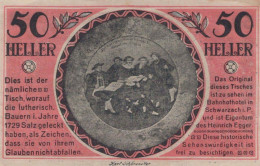 50 HELLER 1920 Stadt SCHWARZACH IM PONGAU Salzburg Österreich Notgeld #PF193 - [11] Lokale Uitgaven