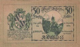 50 HELLER 1920 Stadt SANKT WILLIBALD Oberösterreich Österreich Notgeld #PF779 - [11] Emissioni Locali