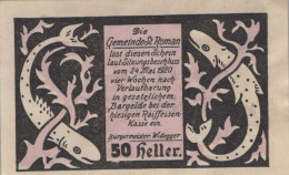 50 HELLER 1920 Stadt SANKT ROMAN Oberösterreich Österreich Notgeld #PE679 - [11] Emissioni Locali