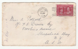 1908 Canada ROYALTY  Quebec Centenary Stamps COVER To USA - Lettres & Documents