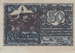 50 HELLER 1920 Stadt SANKT MARTIN IM MÜHLKREIS Oberösterreich Österreich #PE834 - [11] Local Banknote Issues
