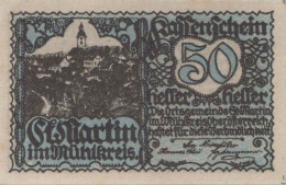 50 HELLER 1920 Stadt SANKT MARTIN IM MÜHLKREIS Oberösterreich Österreich #PE835 - [11] Emissioni Locali