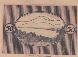 50 HELLER 1920 Stadt SANKT GILGEN Salzburg Österreich Notgeld Banknote #PE759 - [11] Local Banknote Issues