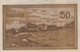 50 HELLER 1920 Stadt RANSHOFEN Oberösterreich Österreich Notgeld Banknote #PE523 - [11] Emissions Locales