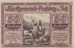 50 HELLER 1920 Stadt PUCHBERG AM SCHNEEBERG Niedrigeren Österreich #PE408 - Lokale Ausgaben