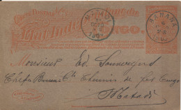 BELGIAN CONGO  PS SBEP 18a INLAND FROM BANANA 6.10.1903 TO MATADI - Stamped Stationery