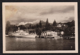 Jolie Photographie Commerciale De Bateau Vapeur Roues à Aube Sur Le Lac Léman, 9 X 6 Cm - Orte