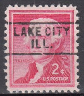 USA LOCAL Precancel/Vorausentwertung/Preo From ILLINOIS - Lake City - Type 729 - Préoblitérés