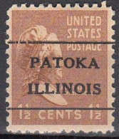 USA LOCAL Precancel/Vorausentwertung/Preo From ILLINOIS - Patoka - Type L-1 TS - Voorafgestempeld