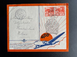DUTCH EAST INDIES 1937 AIR MAIL LETTER BUITENZORG TO HAARLEM 26-11-1937 NEDERLANDS INDIE 500STE POSTVLUCHT - Indie Olandesi