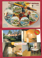 A435 83 VAR ST RAPHAEL  GITES LES LIONCEAUX ET PALETTE VUES MULTIPLES LOT DE 2 C ARTES POSTALES - Saint-Raphaël