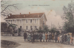 HONTANX, Avenue Saint-Martin, Nombreux Enfants-voyagé En 1910 - Autres & Non Classés