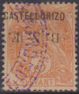 Castellorizo  3d Obl Variété Surcharge Renversée - Andere & Zonder Classificatie