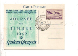 JOURNEE DU TIMBRE 1942 VOIRON ISERE - Cachets Commémoratifs