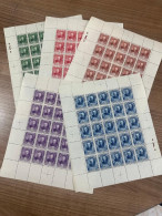 1923/24.MONACO.YVERT 65/69**.NUEVOS SIN FIJASELLOS(MNH).BLOQUE DE 25. - Unused Stamps