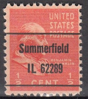 USA LOCAL Precancel/Vorausentwertung/Preo From ILLINOIS - Summerfield - Type L-1 TS - Precancels