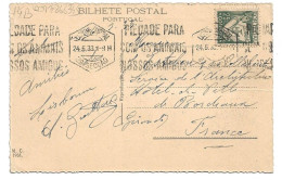 (P88) - AFINSA N°519 - CARTE LISBOA => FRANCE 1933 - Covers & Documents