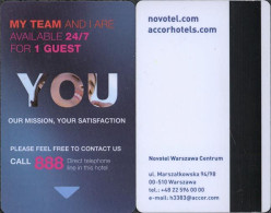 Poland. Novotel. Warszawa - Hotel Keycards