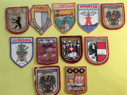 Lot D'Anciens écussons LORIENT / AUSTRIA / SUISSE / BERLIN / VALENCIA / CROATIE / SLOVENIE / - Patches