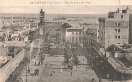 Maroc Casablanca Place De France Et Le Port CPA - Casablanca