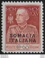 1925 Somalia Giubileo 60c. Bc. MNH Sassone N. 67 - Other & Unclassified