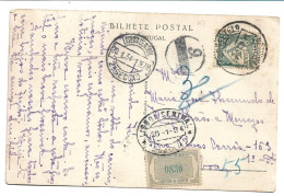 (P88) - AFINSA N°519 - CARTE ESTARREJA => LISBOA 1934 + TAXA - Brieven En Documenten