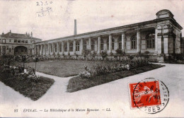 *CPA - 88 - EPINAL - La Bibliothèque Et La Maison Romaine - Epinal