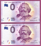 0-Euro XEAN 2018-1 TRIER - KARL MARX 1818 - 2018  Set H1+H2 - Private Proofs / Unofficial