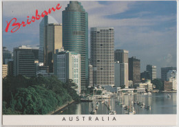 Australia QUEENSLAND QLD City Skyline Pleasure Craft BRISBANE River Nucolorvue 11BS100 Postcard C1980s - Brisbane