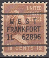 USA LOCAL Precancel/Vorausentwertung/Preo From ILLINOIS - West Frankfort - Type L-1 TS - Precancels