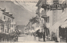 FR3177  --    CHAMONIX  --  RUE DE GENEVE ET LE MONT BLANC  --  CAFE RESTAURANT DE LA POSTE, ATTELAGE - Chamonix-Mont-Blanc