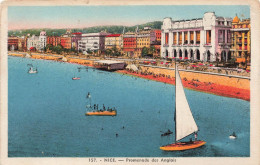 FRANCE - Nice - Promenade Des Anglais - Animé - Voiliers - Colorisé - Carte Postale Ancienne - Monumenti, Edifici