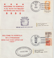 16032   WELCOME TO NORFOLK - 6 Enveloppes - BRITISH (3) ;NEDERLANDS; TURKISH; JAPON - Correo Naval