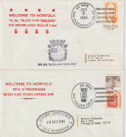 16032   WELCOME TO NORFOLK - 6 Enveloppes - BRITISH (3) ;NEDERLANDS; TURKISH; JAPON - Naval Post