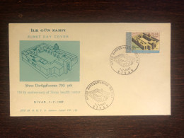 TURKEY FDC COVER 1967 YEAR HEALTH CENTER HOSPITAL HEALTH MEDICINE STAMPS - FDC