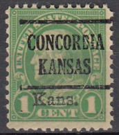 USA LOCAL Precancel/Vorausentwertung/Preo From KANSAS - Convordia  Type 225 - A KANSAS OVERPRINT - Préoblitérés