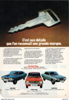 3 Feuillets  De Magazine Toyota 2000 Mark, Corolla 1200, Celica 1600 1973, Celica 1600 Coupé 1973, Corona 1800 MK 1 1975 - Cars