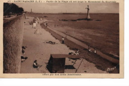 SAINT NAZAIRE PARTIE DE LA PLAGE OU EST ERIGE LE MONUMENT DU SOUVENIR - Saint Nazaire