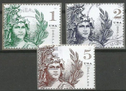 USA 2018 Statue Of Liberty - Freedom High Values $ 1-2-5 SC.# 5295/97 - Cpl 3v Set In VFU Condition - Collezioni & Lotti